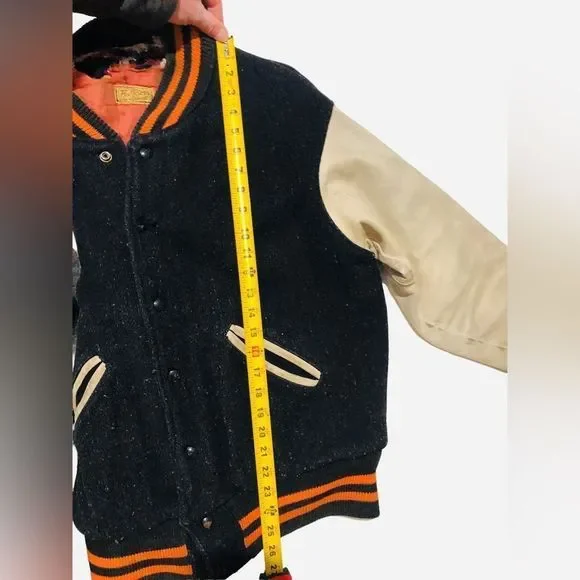 Vintage 50s Fox River Gloves Garment Co. Leather Letterman’s Varsity Jacket Coat - Picture 11 of 15